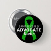 Adrenaler Krebs Advocate Ribbon Black Button (Vorne & Hinten)