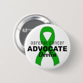 Adrenaler Tumor Advocate Ribbon weiße Taste Button (Vorne & Hinten)