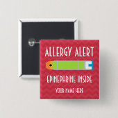 Adrenalin-Allergie-Alarm-Knopf Button (Vorne & Hinten)