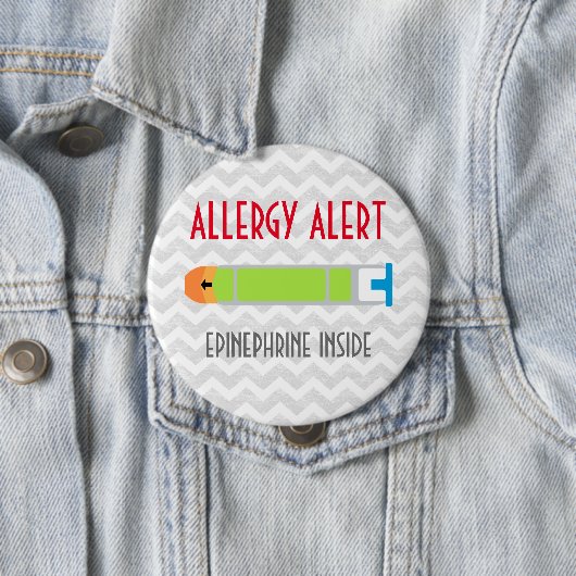 Adrenalin-Allergie-Alarm-Notmedizin-Button Button (Beispiel)
