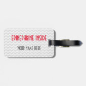 Adrenalin-Allergie-Alarm-Umbau für medizinische Gepäckanhänger (Rückseite horizontal)