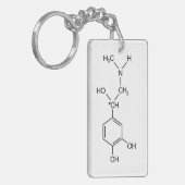 Adrenalin chemische Formel Chemical Hormon elem Schlüsselanhänger (Vorderseite links)