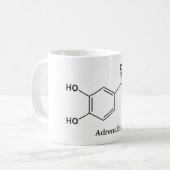 Adrenalin Epinephrine Molecule Chemie Kaffeetasse (Vorderseite Links)