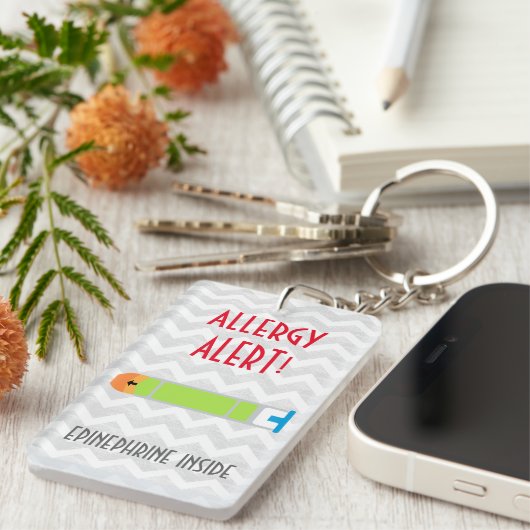 Adrenalin innerhalb des Allergie-Alarms scherzt Schlüsselanhänger (Vorderseite rechts)