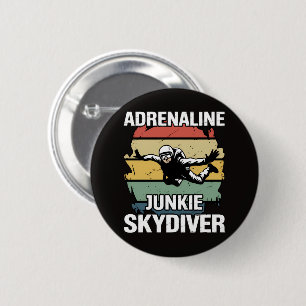 Adrenalin-Junkie-Fallschirmspringer Button