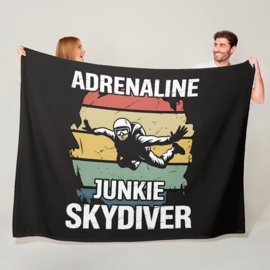 Adrenalin-Junkie-Fallschirmspringer Fleecedecke (Beispiel)