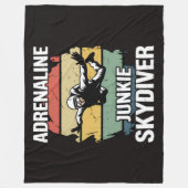 Adrenalin-Junkie-Fallschirmspringer Fleecedecke (Vorderseite)