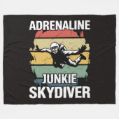 Adrenalin-Junkie-Fallschirmspringer Fleecedecke (Vorderseite (Horizontal))