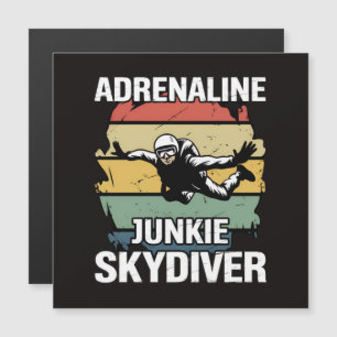 Adrenalin-Junkie-Fallschirmspringer Magnetkarte