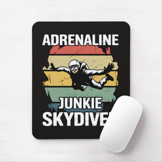 Adrenalin-Junkie-Fallschirmspringer Mousepad (Mit Mouse)