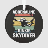 Adrenalin-Junkie-Fallschirmspringer Ornament (Rückseite)