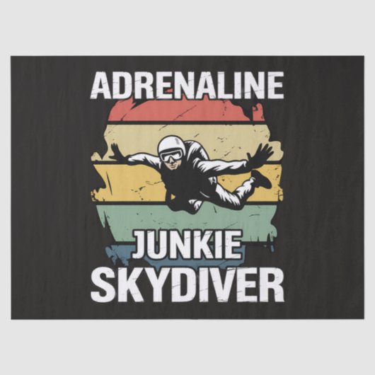 Adrenalin-Junkie-Fallschirmspringer Seidenpapier (Vorderseite)