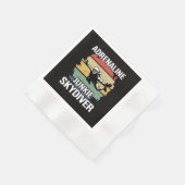 Adrenalin-Junkie-Fallschirmspringer Serviette (Ecke)