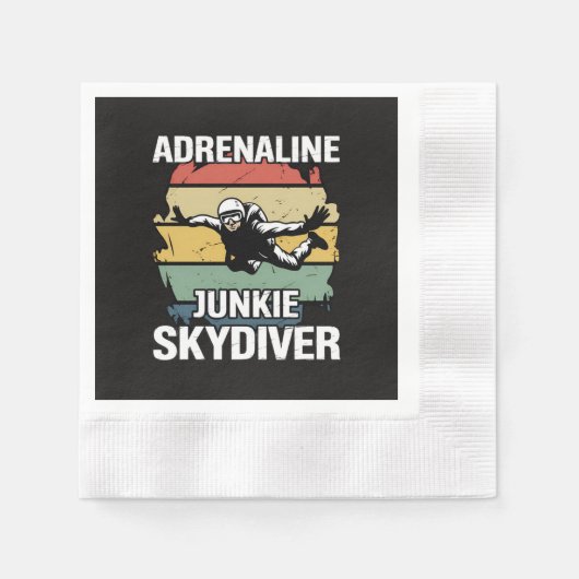 Adrenalin-Junkie-Fallschirmspringer Serviette (Vorderseite)