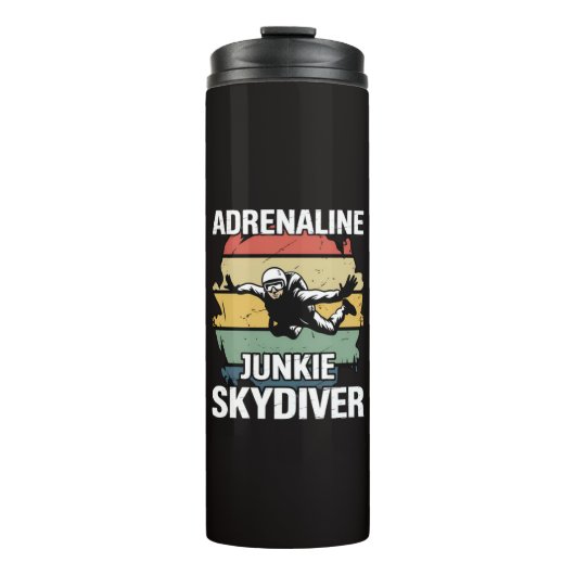 Adrenalin-Junkie-Fallschirmspringer Thermosbecher (Vorderseite)