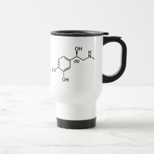 Adrenalin-Molekül-Chemiediagramm Reisebecher