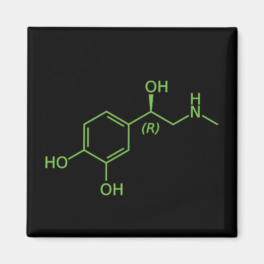 Adrenalin Molekül Chemisches Diagramm Magnet (Vorne)