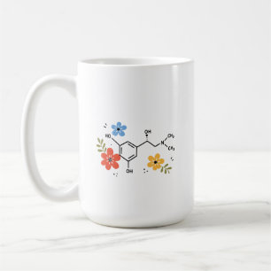 Adrenalin-Molekül Florale Wildblume Neurowissensch Kaffeetasse
