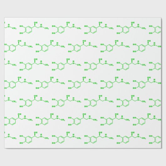 Adrenalin Molekulare chemische Formel Geschenkpapier (Flach)