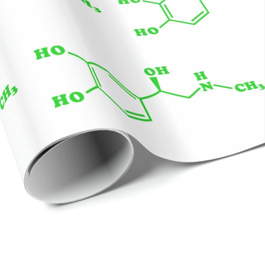 Adrenalin Molekulare chemische Formel Geschenkpapier (Rolleneckpunkt)