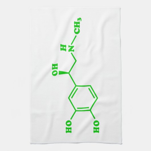 Adrenalin Molekulare chemische Formel Geschirrtuch (Vertikal)
