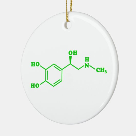 Adrenalin Molekulare chemische Formel Keramik Ornament (Links)