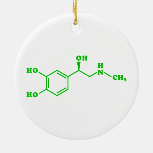 Adrenalin Molekulare chemische Formel Keramik Ornament (Hinten)