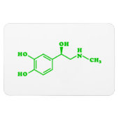 Adrenalin Molekulare chemische Formel Magnet (Horizontal)