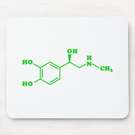 Adrenalin Molekulare chemische Formel Mousepad (Vorne)