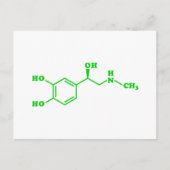 Adrenalin Molekulare chemische Formel Postkarte (Vorderseite)