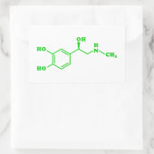 Adrenalin Molekulare chemische Formel Rechteckiger Aufkleber (Tasche)