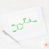 Adrenalin Molekulare chemische Formel Rechteckiger Aufkleber (Umschlag)