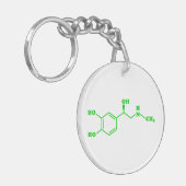Adrenalin Molekulare chemische Formel Schlüsselanhänger (Vorderseite links)