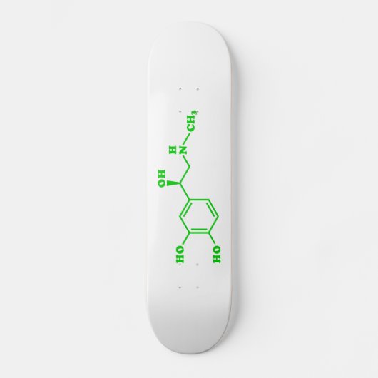 Adrenalin Molekulare chemische Formel Skateboard (Vorderseite)