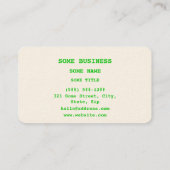 Adrenalin Molekulare chemische Formel Visitenkarte (Rückseite)