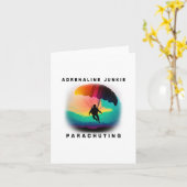 Adrenaline Junkies - Ein Fallschirmdesign Karte (Gelbe Blume)