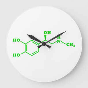 Adrenaline Molecular Chemical Formula Große Wanduhr