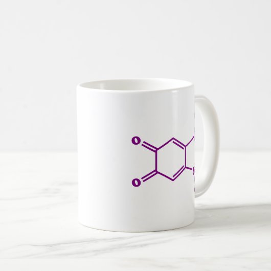 Adrenochrome Molekulare Chemische Formel Kaffeetasse (VorderseiteRechts)