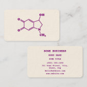 Adrenochrome Molekulare Chemische Formel Visitenkarte (Vorne/Hinten)