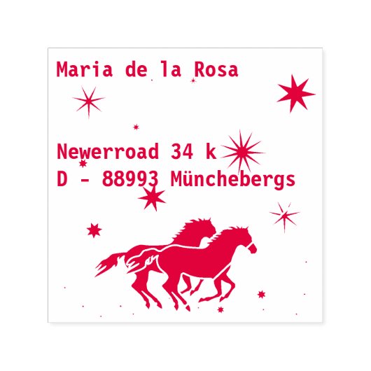 Adress und Pferde Permastempel (Design)