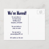 Adressänderung Ankündigungspostkarte (Rückseite)