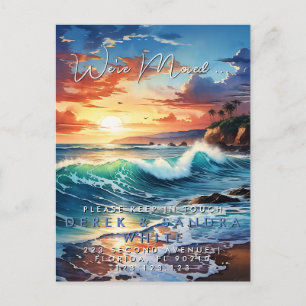 Adressänderung, die wir den Ozean verlegt haben Ankündigungspostkarte