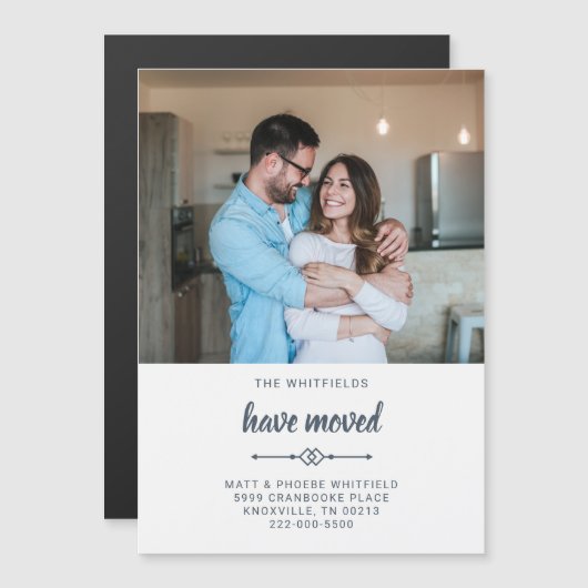 Adressänderung, die wir übertragen Foto Magneteinladung (Vorne/Hinten)