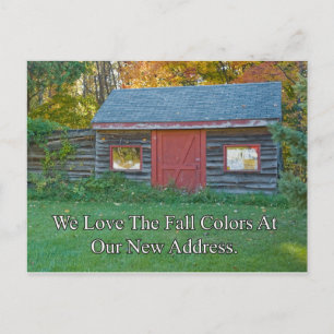 Adressänderung - Herbstfarben Ankündigungspostkarte