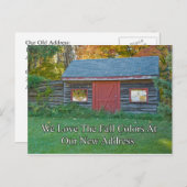 Adressänderung - Herbstfarben Ankündigungspostkarte (Vorne/Hinten)