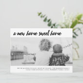 Adressänderung | Modernes Foto Ankündigung (Stehend Vorderseite)