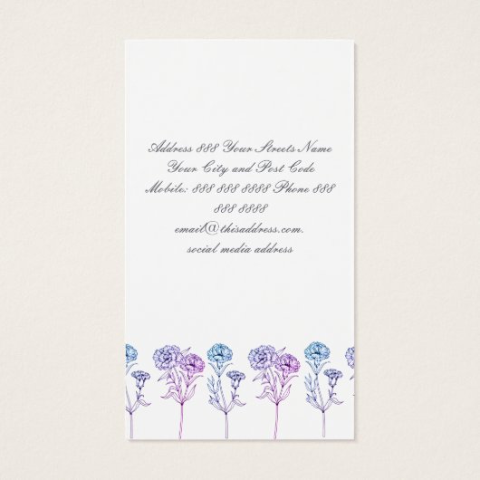 Adressänderung - Nelken (Rückseite)