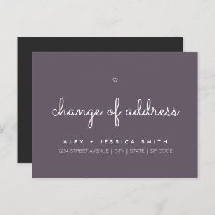 Adressänderung Wir haben Niedliche einfache Postka Postkarte