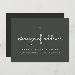 Adressänderung Wir haben Niedliche einfache Postka Postkarte