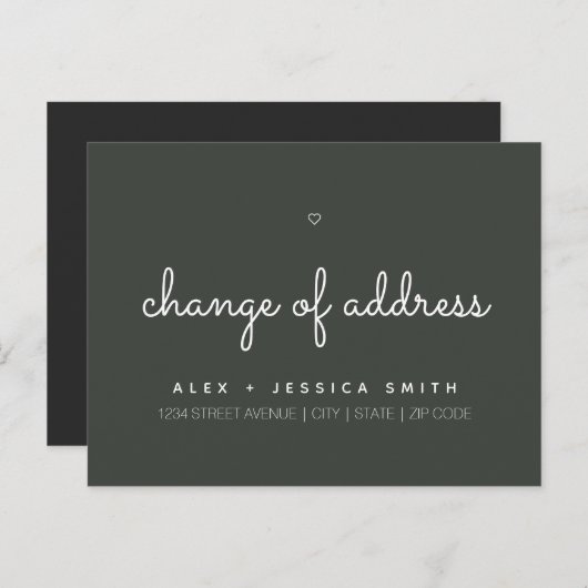 Adressänderung Wir haben Niedliche einfache Postka Postkarte (Vorne/Hinten)